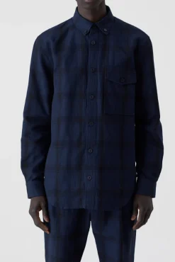Relaxed Button Shirt Dark Night