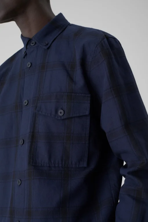 Relaxed Button Shirt Dark Night