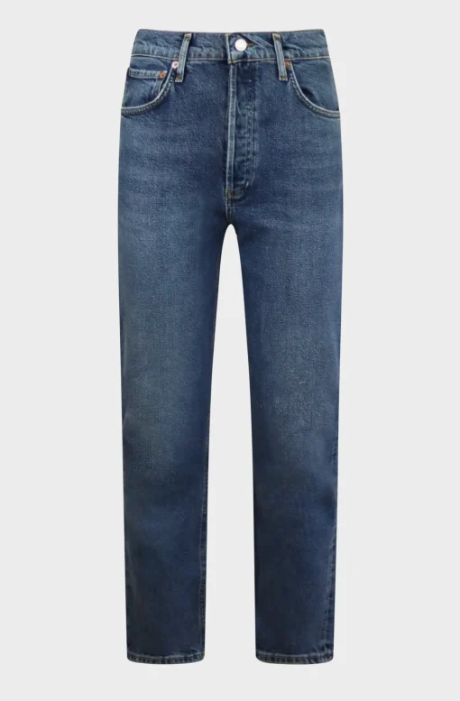 Riley High Rise Straight Crop Jeans