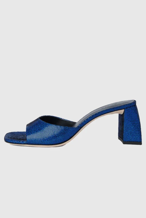 Romy Mule Blue Disco Dot