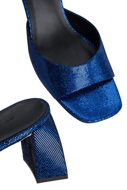 Romy Mule Blue Disco Dot