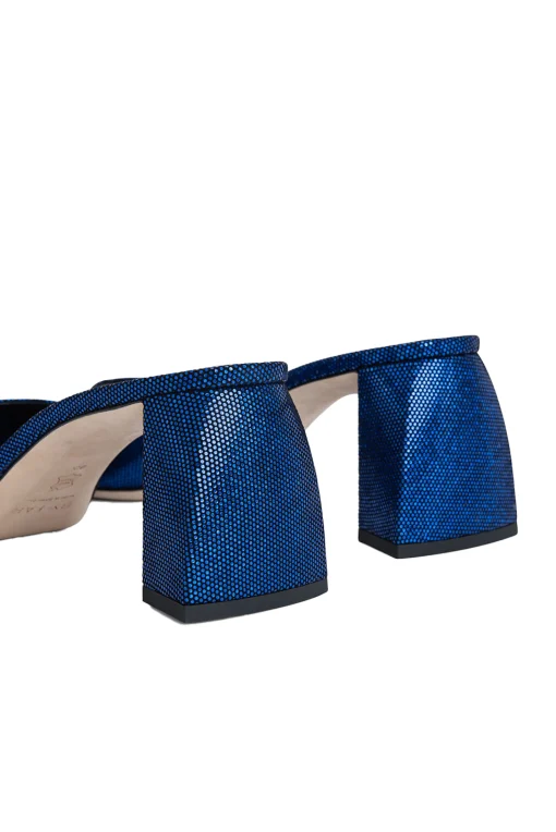 Romy Mule Blue Disco Dot