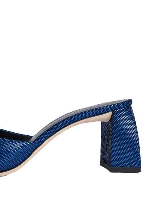 Romy Mule Blue Disco Dot