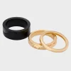 Safiri Stacking Rings Gold, Black