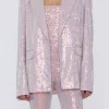 Sequin Oversized Blazer Sachet Pink