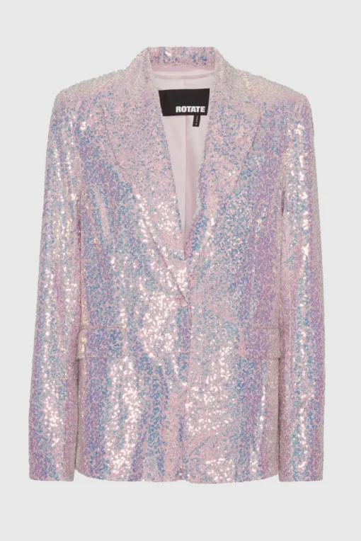 Sequin Oversized Blazer Sachet Pink