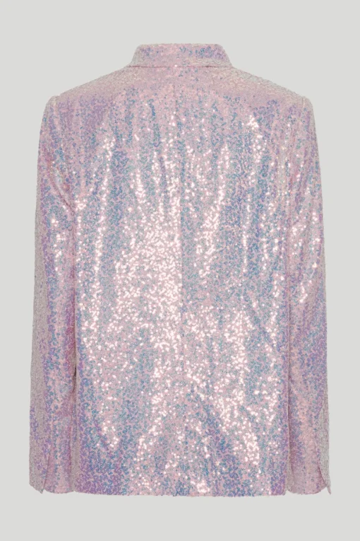 Sequin Oversized Blazer Sachet Pink