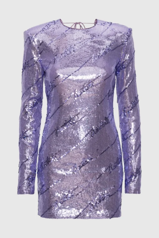 Sequins Mini Dress Violet Tulip Comb.