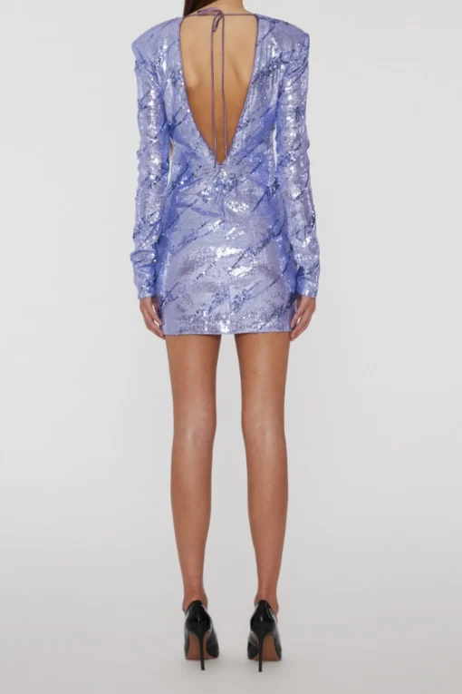 Sequins Mini Dress Violet Tulip Comb.