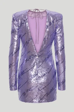 Sequins Mini Dress Violet Tulip Comb.