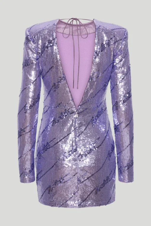 Sequins Mini Dress Violet Tulip Comb.