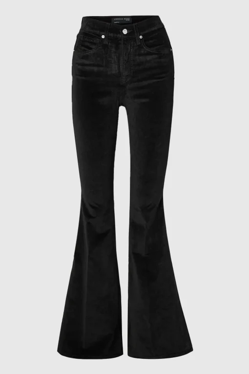 Sheridan Velvet Bell Bottom Pants Black