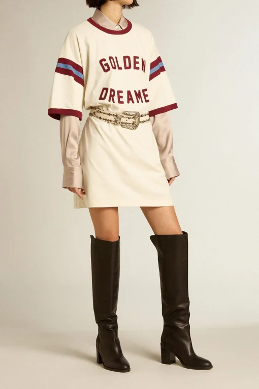 Shirt Dress Heritage White/ Windsor Wine