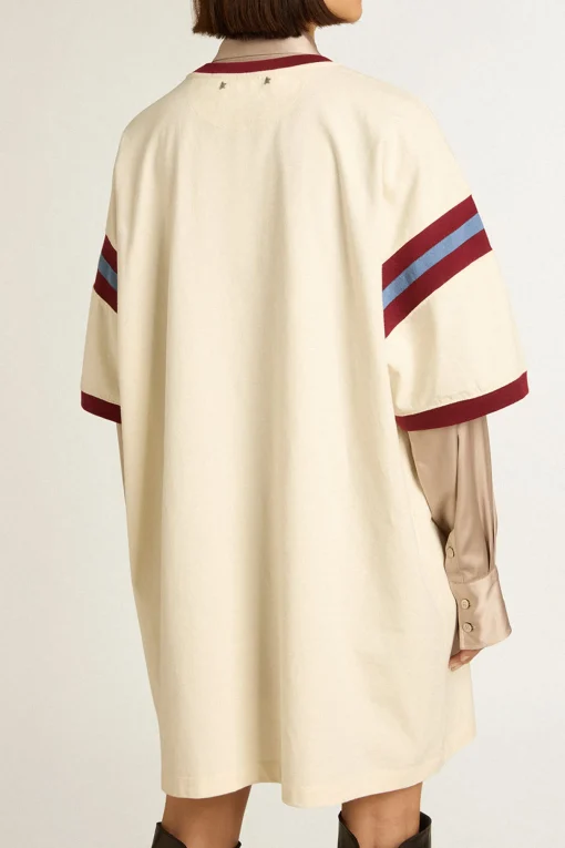 Shirt Dress Heritage White/ Windsor Wine