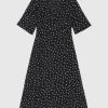 Smock Midi Dress Black