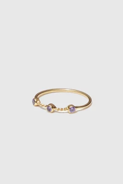 Soins Ring Gold Lila