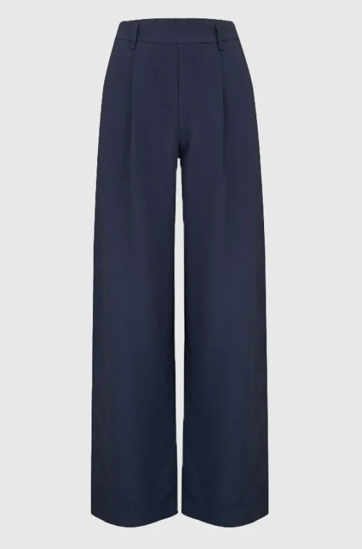 Straight Leg Pull On Pants Dark Water