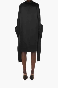 Tab Sleeve Dress Black