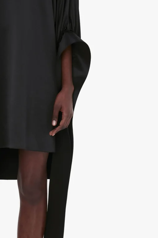 Tab Sleeve Dress Black