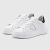 Tres Temple Low Sneaker Veau Blanc Noir