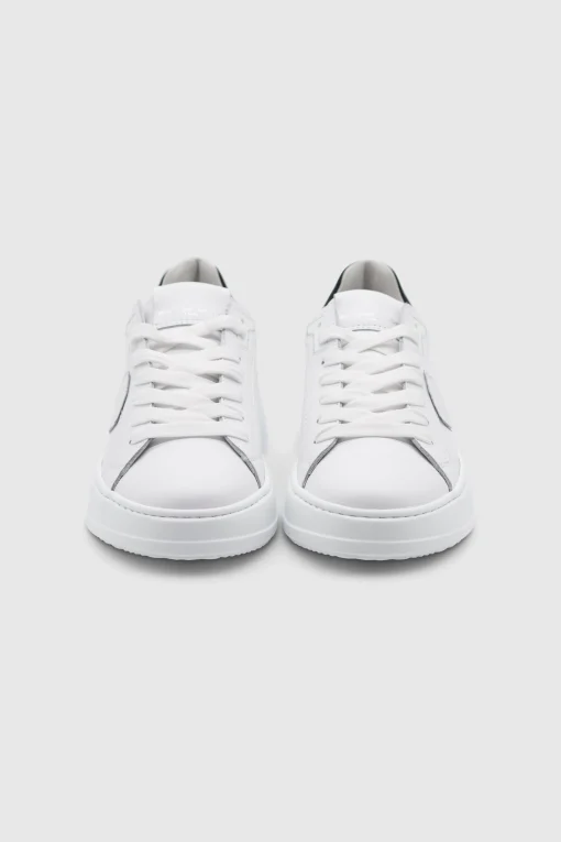 Tres Temple Low Sneaker Veau Blanc Noir