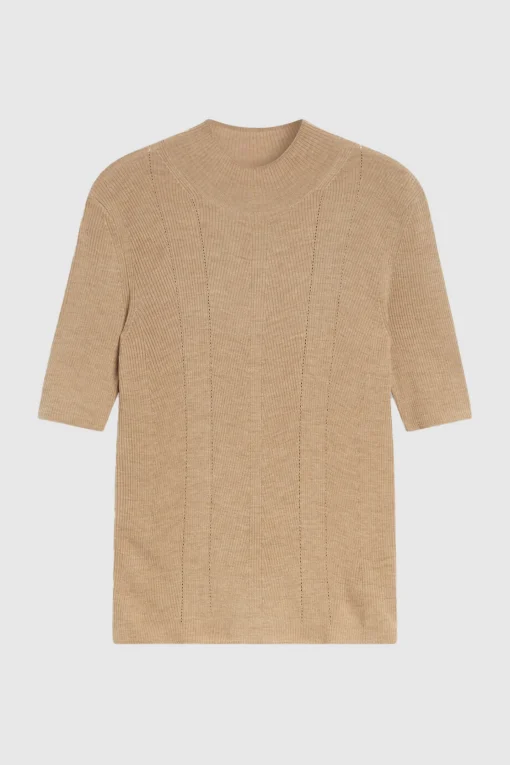 Turtleneck Shirt Brown Marble