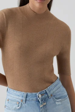 Turtleneck Shirt Brown Marble