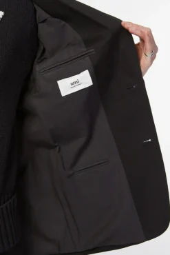 Two Buttons Jacket Black