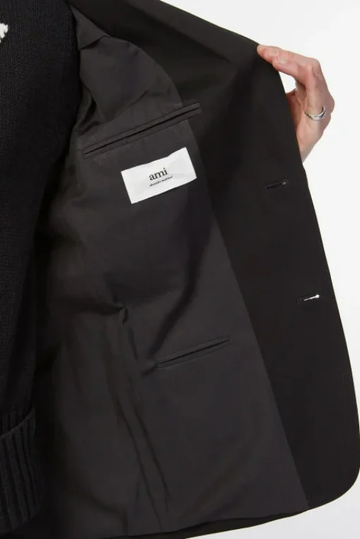 Two Buttons Jacket Black