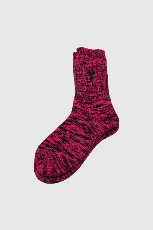 Two Tones Socks Black/ Fuchsia