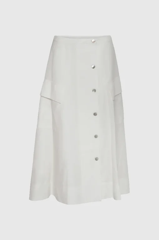 Utility Front Skirt Off White