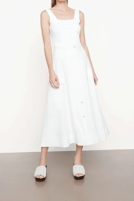 Utility Front Skirt Off White