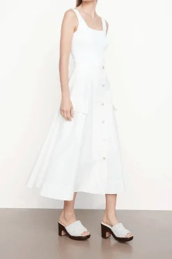 Utility Front Skirt Off White