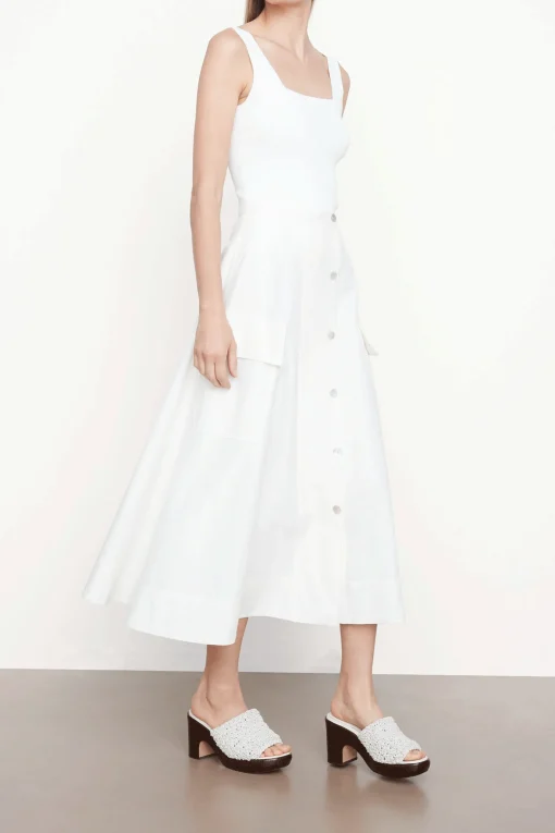 Utility Front Skirt Off White