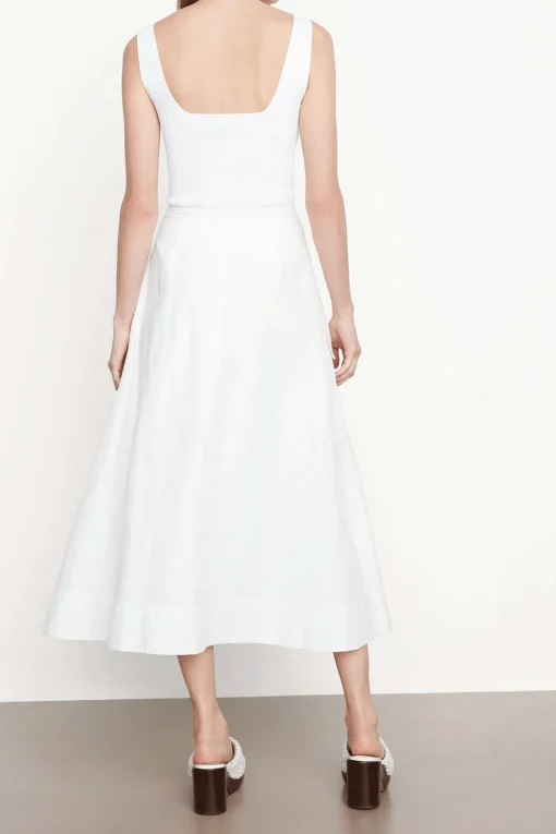 Utility Front Skirt Off White