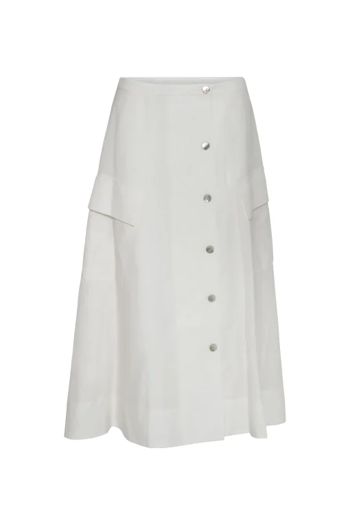 Utility Front Skirt Off White