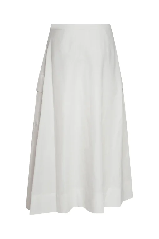 Utility Front Skirt Off White