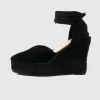 Wedge Espadrilles Black On Tone