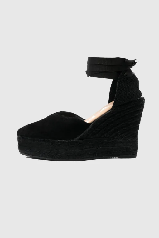 Wedge Espadrilles Black On Tone