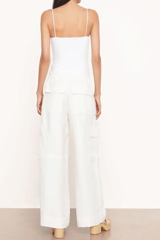 Wide Leg Cargo Pants Bone