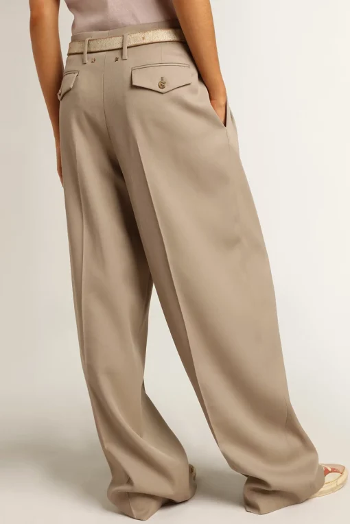 Wide Leg Pants Roasted Cashew
