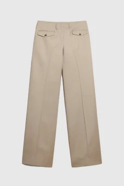 Wide Leg Pants Roasted Cashew