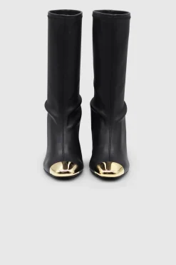 Ellia Metal Toe Cap Stretch Bootie Black