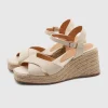 THEA canvas wedge espadrilles ivory